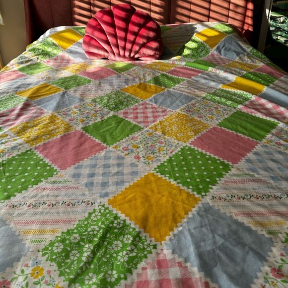 Vintage ‘70’s Sears Roebuck Country Patch Duvet/Sheet - Picture 2 of 9